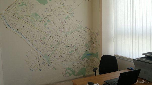 В офисе проекта РосЯмаУхта появилась карта г. Ухта. Спасибо за карту Всеволоду из рекламного агентства на Первомайской  Ухта