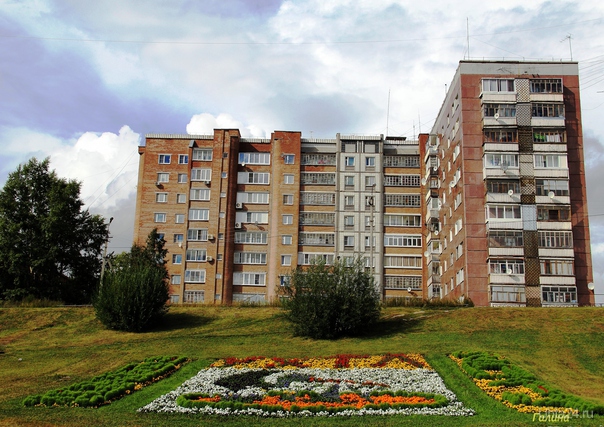 Цветочная клумба  Улицы города Ухта