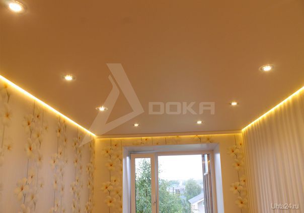 Наша работа.Больше фотографий на vk.com/dokakomi DOKA, НАТЯЖНЫЕ ПОТОЛКИ Ухта