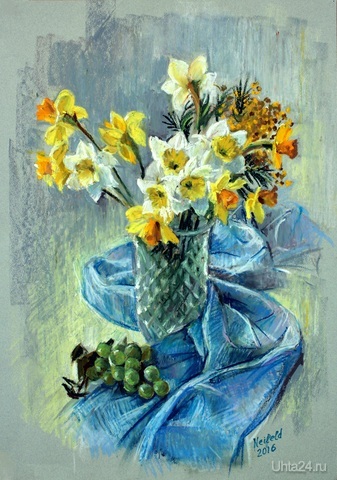 Весенний букетик, б.масл.пастель, 2016 г. Творчество, хобби Ухта