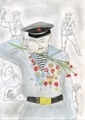 Как нарисовать ребенку ветерана